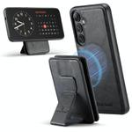 For Samsung Galaxy S24 FE 5G Fierre Shann FS028 MagSafe RFID Card Holder Back Phone Case(Black)