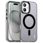 For iPhone 16 IMAK Candy Series Shockproof MagSafe Phone Case(Black)