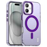 For iPhone 16 IMAK Candy Series Shockproof MagSafe Phone Case(Purple)