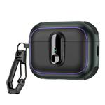 For AirPods Pro 2 Armor Magnetic Wireless Earphones Case with Security Lock(Black Army Green)