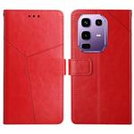 For Infinix Note 50 Pro+ Y-shaped Pattern Flip Leather Phone Case(Red)