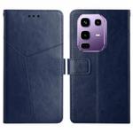 For Infinix Note 50s 5G Y-shaped Pattern Flip Leather Phone Case(Blue)