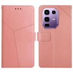 For Infinix Note 50s 5G Y-shaped Pattern Flip Leather Phone Case(Pink)