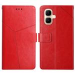 For Infinix Smart 10 4G / Tecno Pop 10 Y-shaped Pattern Flip Leather Phone Case(Red)