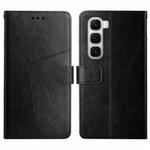 For Infinix Hot 60 4G / 60i 4G Y-shaped Pattern Flip Leather Phone Case(Black)
