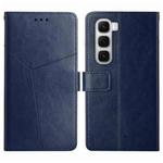 For Infinix Hot 60 4G / 60i 4G Y-shaped Pattern Flip Leather Phone Case(Blue)