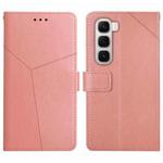 For Infinix Hot 60 4G / 60i 4G Y-shaped Pattern Flip Leather Phone Case(Pink)