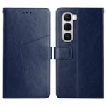 For Infinix Hot 60 Pro+ 4G Y-shaped Pattern Flip Leather Phone Case(Blue)