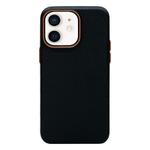 For iPhone 11 Litchi Texture TPU Phone Case(Black Orange)