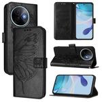 For vivo Y39 5G Global Embossed Butterfly Leather Phone Case(Black)