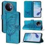 For vivo Y39 5G Global Embossed Butterfly Leather Phone Case(Blue)