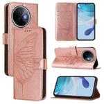For vivo Y39 5G Global Embossed Butterfly Leather Phone Case(Rose Gold)