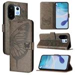 For vivo S30 Pro mini Embossed Butterfly Leather Phone Case(Grey)