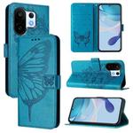 For vivo S30 Pro mini Embossed Butterfly Leather Phone Case(Blue)