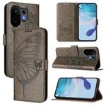 For vivo S30 Embossed Butterfly Leather Phone Case(Grey)