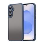 For Samsung Galaxy S25 5G Fan Dun Series TPU Hybrid PC Frosted Phone Case(Blue)
