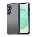 For Samsung Galaxy S25+ 5G Fan Dun Series TPU Hybrid PC Frosted Phone Case(Blue)