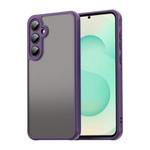 For Samsung Galaxy S25+ 5G Fan Dun Series TPU Hybrid PC Frosted Phone Case(Purple)