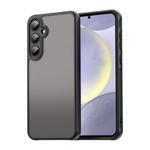 For Samsung Galaxy S24+ 5G Fan Dun Series TPU Hybrid PC Frosted Phone Case(Black)