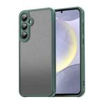 For Samsung Galaxy S24+ 5G Fan Dun Series TPU Hybrid PC Frosted Phone Case(Green)