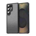 For Samsung Galaxy S25 Ultra 5G Fan Dun Series TPU Hybrid PC Frosted Phone Case(Black)