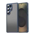 For Samsung Galaxy S25 Ultra 5G Fan Dun Series TPU Hybrid PC Frosted Phone Case(Blue)
