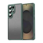 For Samsung Galaxy S25 Ultra 5G Fan Dun Series TPU Hybrid PC Frosted Phone Case(Green)