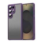 For Samsung Galaxy S25 Ultra 5G Fan Dun Series TPU Hybrid PC Frosted Phone Case(Purple)