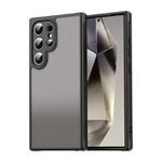 For Samsung Galaxy S24 Ultra 5G Fan Dun Series TPU Hybrid PC Frosted Phone Case(Black)