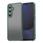 For Samsung Galaxy S24 FE 5G Fan Dun Series TPU Hybrid PC Frosted Phone Case(Green)