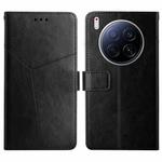 For Tecno Camon 40 Premier Y-shaped Pattern Flip Leather Phone Case(Black)