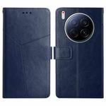 For Tecno Camon 40 Premier Y-shaped Pattern Flip Leather Phone Case(Blue)