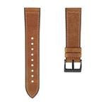 For Samsung Galaxy Watch 3 41mm TPU + Leather Watch Band(Crazy Horse Brown)