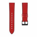 For Samsung Galaxy Watch 3 45mm TPU + Leather Watch Band(Red)