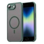 For iPhone 16e Fan Dun Series TPU Hybrid PC Frosted Magsafe Phone Case(Green)