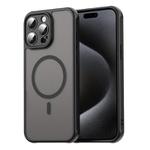 For iPhone 15 Pro Max Fan Dun Series TPU Hybrid PC Frosted Magsafe Phone Case(Black)