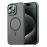 For iPhone 15 Pro Max Fan Dun Series TPU Hybrid PC Frosted Magsafe Phone Case(Green)