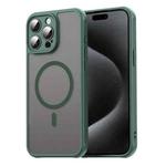For iPhone 15 Pro Fan Dun Series TPU Hybrid PC Frosted Magsafe Phone Case(Green)