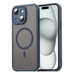 For iPhone 15 Fan Dun Series TPU Hybrid PC Frosted Magsafe Phone Case(Blue)