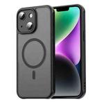For iPhone 14 Fan Dun Series TPU Hybrid PC Frosted Magsafe Phone Case(Black)