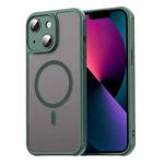 For iPhone 13 Fan Dun Series TPU Hybrid PC Frosted Magsafe Phone Case(Green)