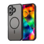 For iPhone 17 Fan Dun Series TPU Hybrid PC Frosted Magsafe Phone Case(Black)