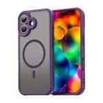 For iPhone 17 Fan Dun Series TPU Hybrid PC Frosted Magsafe Phone Case(Purple)