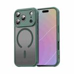 For iPhone 17 Pro Fan Dun Series TPU Hybrid PC Frosted Magsafe Phone Case(Green)