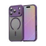 For iPhone 17 Pro Fan Dun Series TPU Hybrid PC Frosted Magsafe Phone Case(Purple)