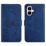 For Infinix Smart 10 4G / Tecno Pop 10 Skin Feel Butterfly Embossed Flip Leather Phone Case(Blue)