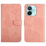 For Tecno Spark 30C 5G Skin Feel Butterfly Embossed Flip Leather Phone Case(Pink)