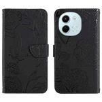 For Tecno Spark 30 5G Skin Feel Butterfly Embossed Flip Leather Phone Case(Black)