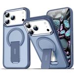 For iPhone 17 Pro Max Acrylic Hybrid TPU MagSafe Holder Phone Case(Dark Blue)
