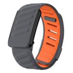 For WHOOP 4.0 Silicone Sports Watch Band(Dark Grey+Orange)